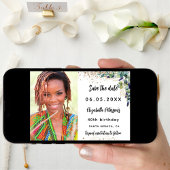 Save The Date Photo d'or d'eucalyptus