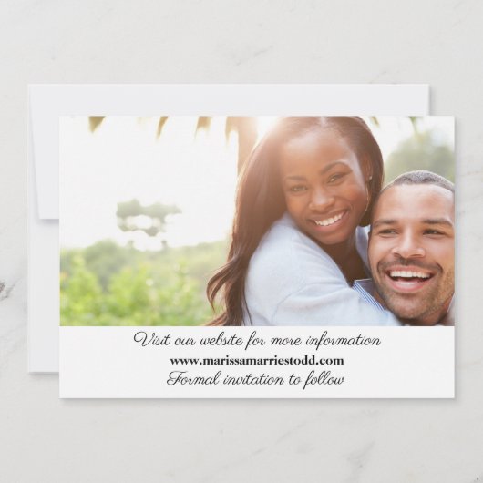 Save The Date Photo double face classique Enregistrer la date (Dos)