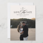 Save The Date Photo double face écriture élégante moderne (Devant)