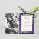 Save The Date Photo du 50e anniversaire des lumières du bois pou (Debout devant)