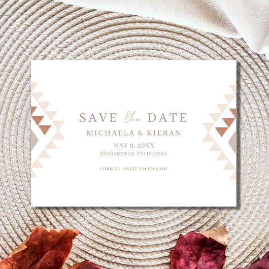 Save The Date Photo du Mariage Sunset Boho