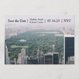 Save The Date Photo du NYC Central Park - Enregistrer la date