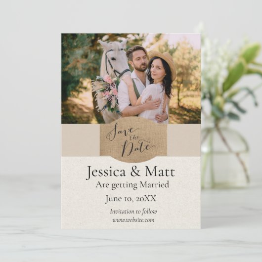 Save The Date Photo du pays Enregistrer la date (Debout devant)