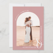 Save The Date Photo Dusty Rose QR Code Mariage (Devant)