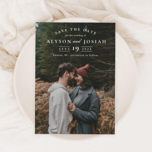 Save The Date Photo Élégant