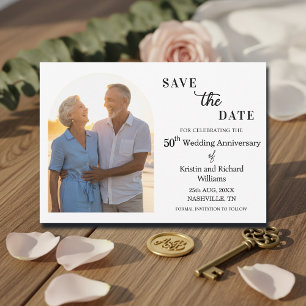 Save The Date Photo élégant du 50e anniversaire de mariage