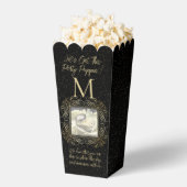 Save the Date Photo Elegant Gold Foil Dots Look Bedankdoosjes (Popped)