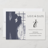 Save The Date Photo Élégant Mariage Classique Sauvegarder La Dat (Devant)