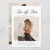 Save The Date Photo Élégant minimaliste moderne (Devant / Derrière)