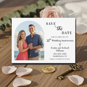Save The Date Photo élégant pour le 15e anniversaire de mariage