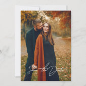 Save The Date Photo Elegant Script Boho (Devant)