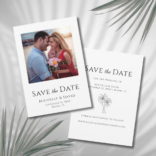 Save The Date Photo Élégante Boho moderne Destination Mariage