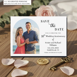 Save The Date Photo élégante du 10e anniversaire de mariage