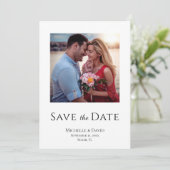 Save The Date Photo Élégante Simple Boho Mariage moderne (Debout devant)