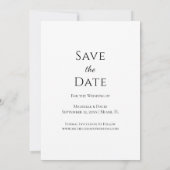 Save The Date Photo Élégante Simple Boho Mariage moderne (Dos)