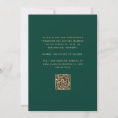 Save The Date Photo Emerald Gold Script Code QR (Dos)