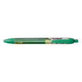Save The Date - Photo + Emerald Green & Gold Zwarte Inkt Pen (Achterkant)
