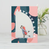 Save The Date Photo en demi-arc d'art moderne (Debout devant)