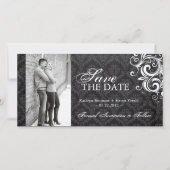 Save The Date Photo en noir et blanc Enregistrer la date Invitat (Devant)
