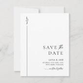 Save The Date Photo en noir et blanc minimum Enregistrer la date (Devant)