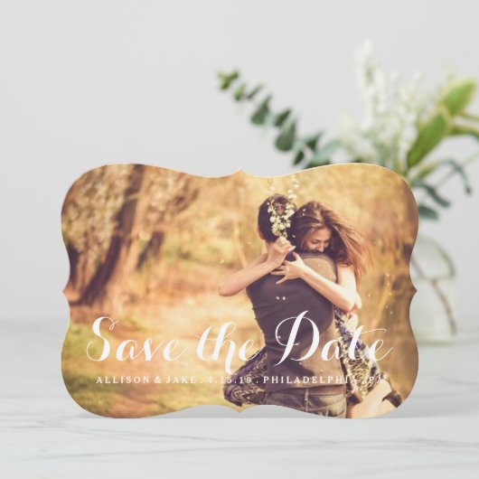 Save The Date Photo Enregistrer la date (Debout devant)