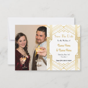 Save The Date Photo Enregistrer La Date Mariage Party 1920 Art D