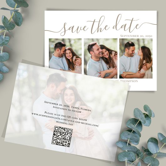 Save The Date Photo Enregistrer la date Mariage simple