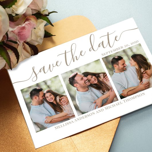 Save The Date Photo Enregistrer la date Mariage simple
