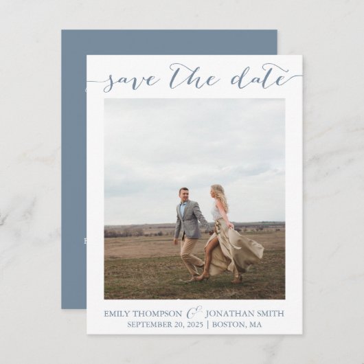 Save The Date Photo Enregistrer les dates avec une photo Dusty B (Devant / Derrière)