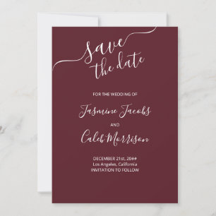 Save The Date Photo et blanc Script Mariage Bourgogne