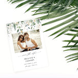 Save The Date Photo Eucalyptus Glow Enregistrer la date<br><div class="desc">Préparez vos invités à fêter votre mariage ou votre fête avec votre Eucalyptus Glow Photo Save the Date Card.</div>