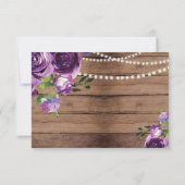 Save The Date Photo Faire Part de Mariage Rustique Bois Fleurs V (Dos)