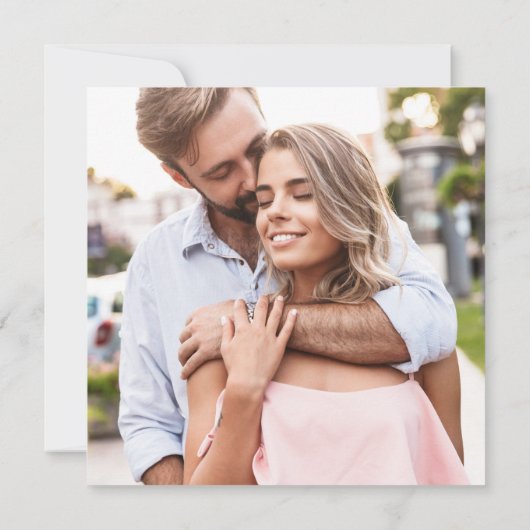 Save The Date Photo Fleur sauvage verte et orange (Dos)