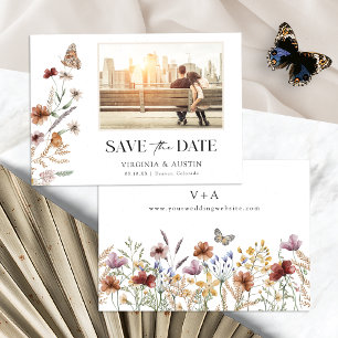 Save The Date Photo Floral Enregistrer La Date