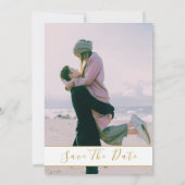 Save The Date Photo Floral Magnolia Blush Enregistrer La Date (Dos)