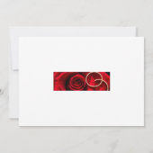 Save The Date Photo Floral Rose rouge avec Mariage anneau (Dos)