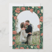 Save The Date Photo floral vert et terracotta Morris (Dos)