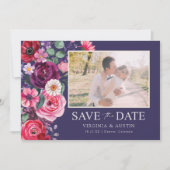 Save The Date Photo florale colorée (Devant)