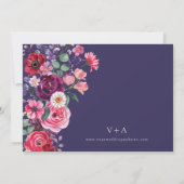 Save The Date Photo florale colorée (Dos)