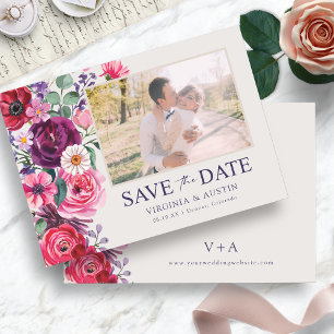 Save The Date Photo Florale Lumineuse et Audacieuse