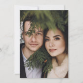 Save The Date Photo florale rose, bordeaux et figue (Dos)