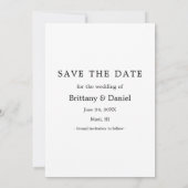 Save The Date Photo Florale Tropicale Moderne Enregistrer La Car (Dos)