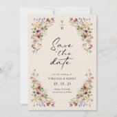 Save The Date Photo Florale Vintage (Devant)
