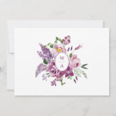 Save The Date Photo Florale violette (Dos)