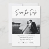 Save The Date Photo Formal Elegant Classic Mariage (Devant)