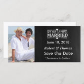 Save The Date Photo gay Enregistrer la date (Devant / Derrière)