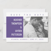 Save The Date Photo géométrique en gras Enregistrer la date | Ul (Devant)