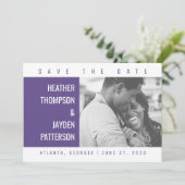 Save The Date Photo géométrique en gras Enregistrer la date | Ul (Debout devant)