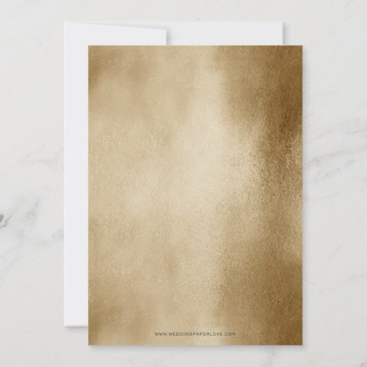 Save The Date Photo Gold Simple manuscrite calligraphie (Dos)