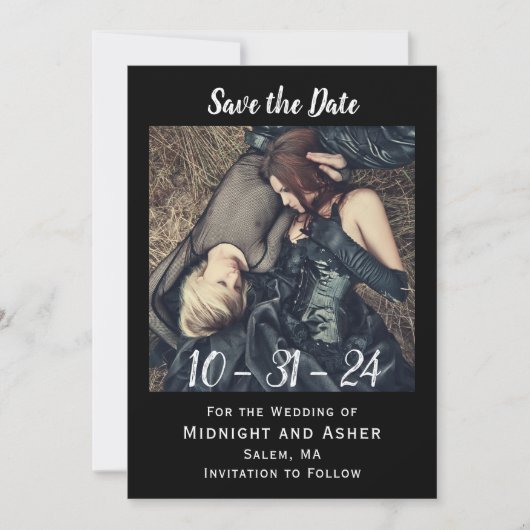 Save The Date Photo gothique Enregistrer la date (Devant)